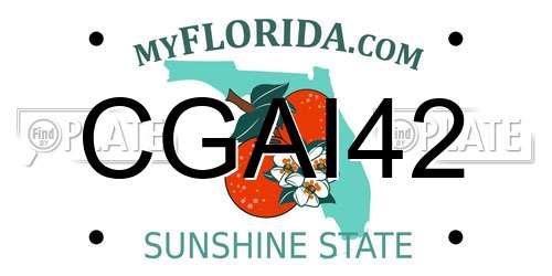 CGAI42 Florida License Plate