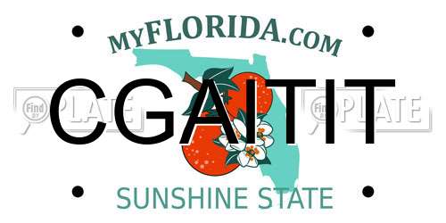 CGAITIT Florida License Plate