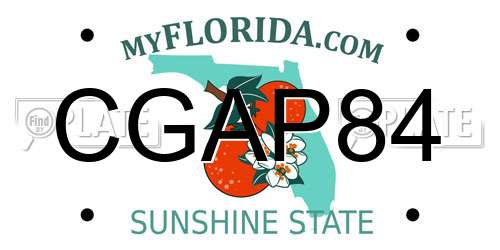 CGAP84 Florida License Plate