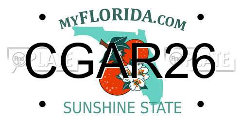 CGAR26 Florida License Plate