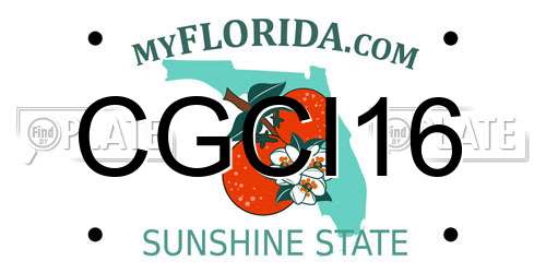 CGCI16 Florida License Plate