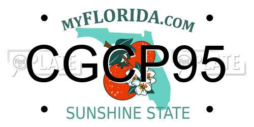 CGCP95 Florida License Plate