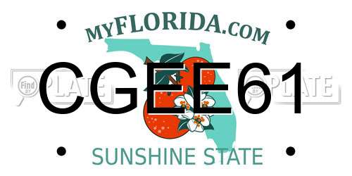 CGEE61 Florida License Plate