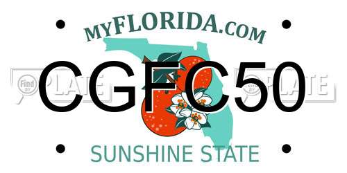 CGFC50 Florida License Plate
