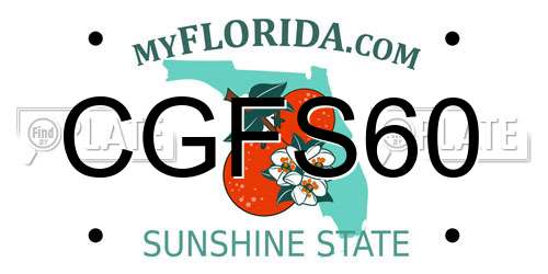 CGFS60 Florida License Plate