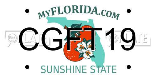 CGFT19 Florida License Plate