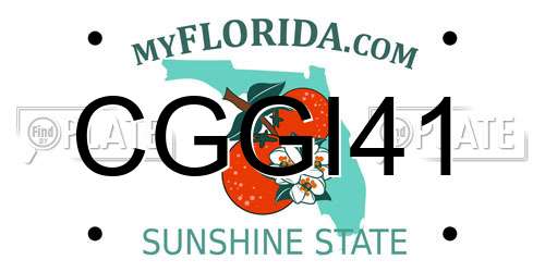 CGGI41 Florida License Plate