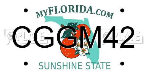 CGGM42 Florida License Plate
