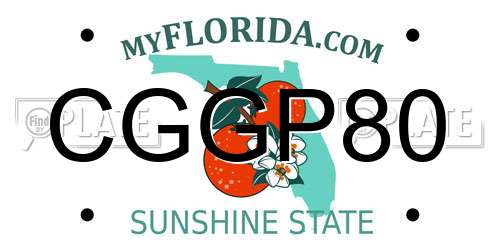 CGGP80 Florida License Plate