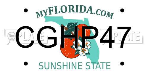 CGHP47 Florida License Plate