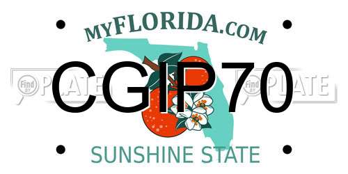 CGIP70 Florida License Plate