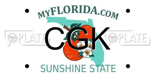 CGK Florida License Plate