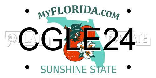 CGLE24 Florida License Plate
