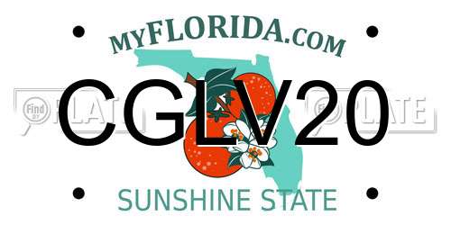 CGLV20 Florida License Plate