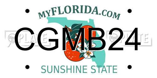 CGMB24 Florida License Plate