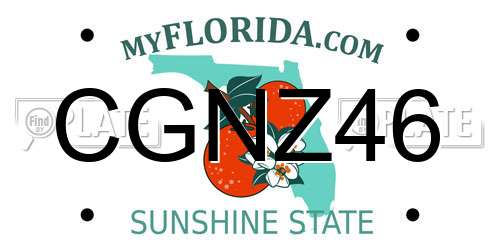 CGNZ46 Florida License Plate