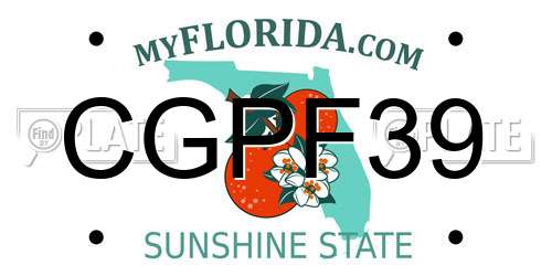 CGPF39 Florida License Plate