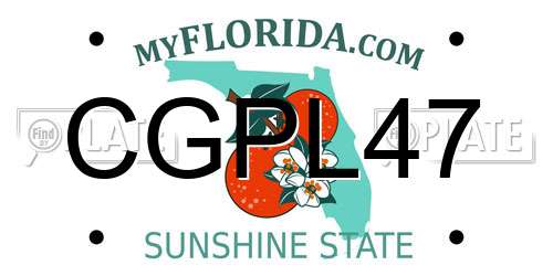 CGPL47 Florida License Plate