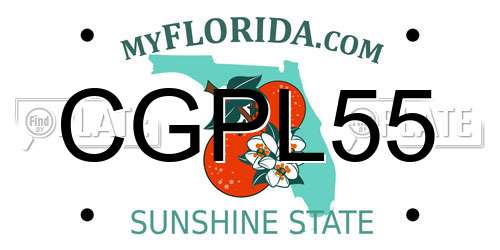 CGPL55 Florida License Plate