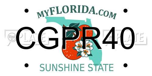 CGPR40 Florida License Plate
