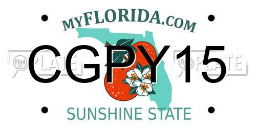 CGPY15 Florida License Plate