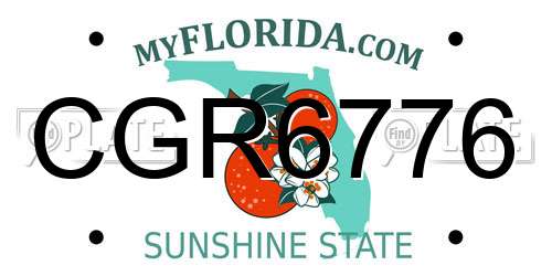 CGR6776 Florida License Plate
