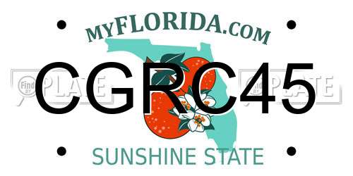 CGRC45 Florida License Plate