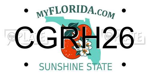 CGRH26 Florida License Plate
