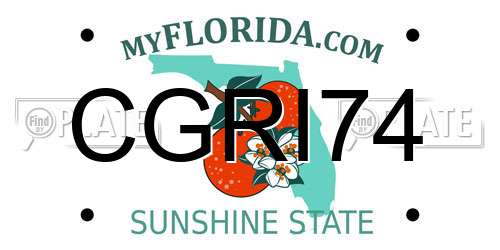 CGRI74 Florida License Plate