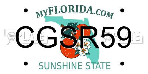 CGSR59 Florida License Plate