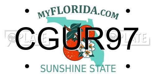 CGUR97 Florida License Plate
