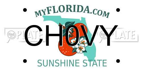 CH0VY Florida License Plate
