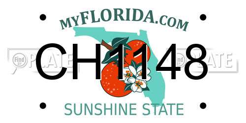 CH1148 Florida License Plate