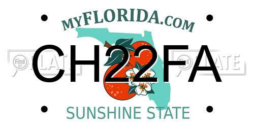 CH22FA Florida License Plate