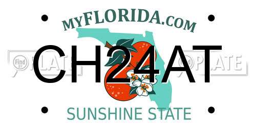 CH24AT Florida License Plate