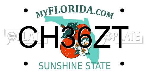 CH36ZT Florida License Plate