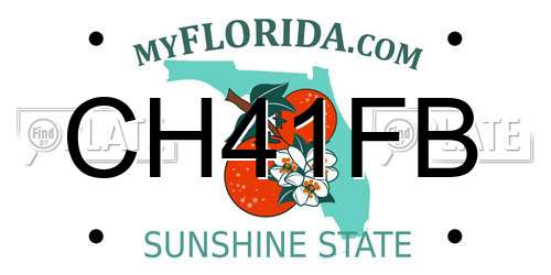 CH41FB Florida License Plate