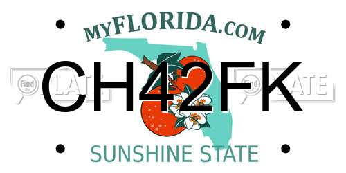 CH42FK Florida License Plate