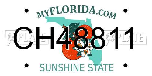 CH48811 Florida License Plate
