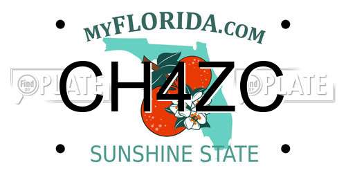 CH4ZC Florida License Plate