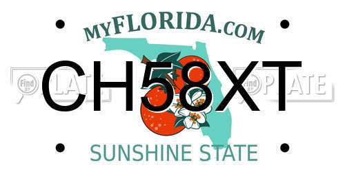 CH58XT Florida License Plate