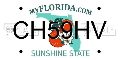 CH59HV Florida License Plate