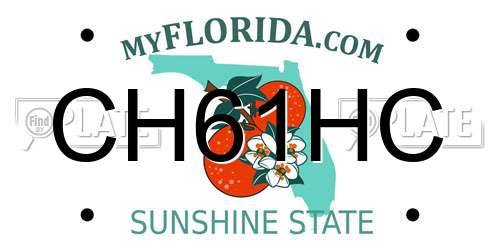 CH61HC Florida License Plate