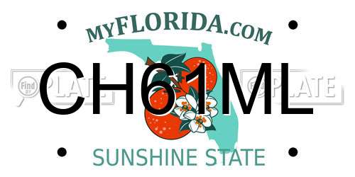 CH61ML Florida License Plate