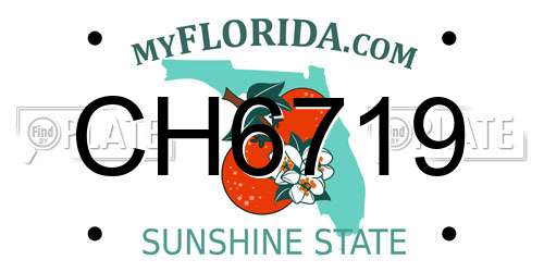 CH6719 Florida License Plate