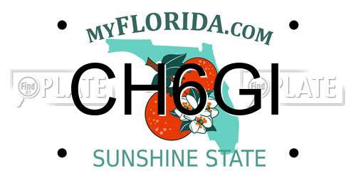 CH6GI Florida License Plate