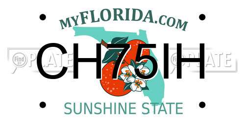 CH75IH Florida License Plate