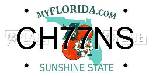 CH77NS Florida License Plate