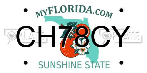CH78CY Florida License Plate