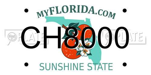 CH8000 Florida License Plate